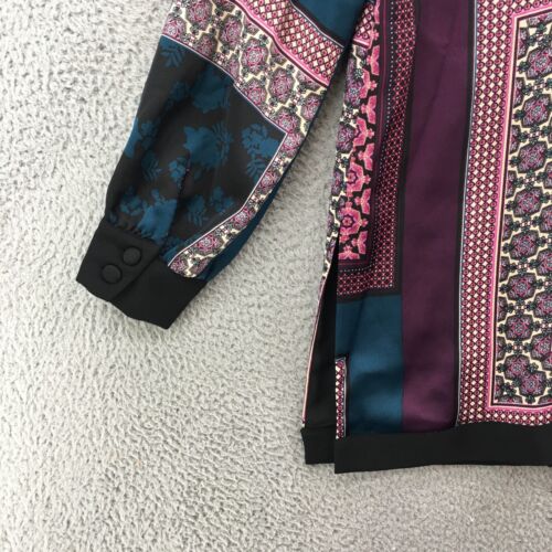 Chicos Open Front Cardigan Womens O Multicolor Patch Work Long Sleeve Casual NEW - Picture 12 of 16