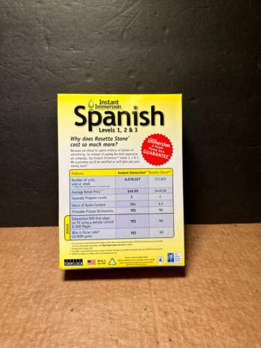 Instant Immersion 2009 Spanish Levels 1 2 & 3 PC MAC Computer Software 9 Discs - Picture 2 of 4