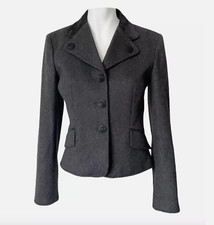 D&G vintage blazer in dark grey with floral lining - Size S