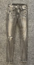 Citizens of Humanity Rocket Jeans Size 25 High Rise Skinny Grey Distressed