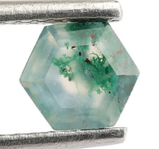 Faceted Cut Moss Agate Hexagon Shape 5X5mm Loose Gemstone Wedding Gift 0.70 Ct