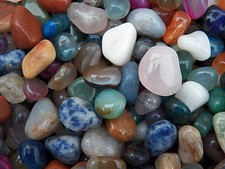 1000 Carat Lots of Size 4 Tumbled Polished Gemstones  A FREE Faceted Gemstone