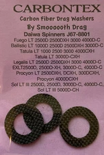 Carbontex Smooth Drag washer kit Daiwa Ballistic LT 1000D 2500D 2500DXH 3000D-C