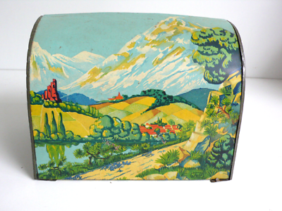 JEP ÉCHELLE O TUNNEL TÔLE LITHOGRAPHIÉE Lg 20 x17 x Ht 16 cm BON ÉTAT