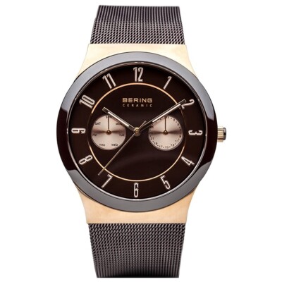 Bering Uomo Orologio da Polso Slim Ceramic 32139-265-1 Cinturino di  Maglia 4894041918280