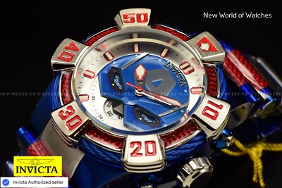 Rare Invicta Men's Marvel Captain America Ltd Ed 52mm ''STEVE ROGERS'' Steel Watch