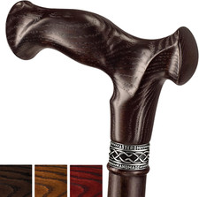 Ergonomic Handmade Wooden Walking Cane for Men  Women - FSA/HSA Eligible
