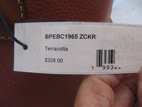 Bolso de Mano Dooney & Bourke X Grande Grano Guijarro Cuero Terracota Nuevo con Etiquetas $328 - Imagen 9 de 9