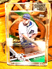 2017 Topps Clearly Authentic Michael Fulmer Green Auto 30/99 Detroit Tigers