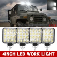 4PC Spot Flood Square 4'' LED Work Light Cube Pods OffRoad Truck Tractor Driving