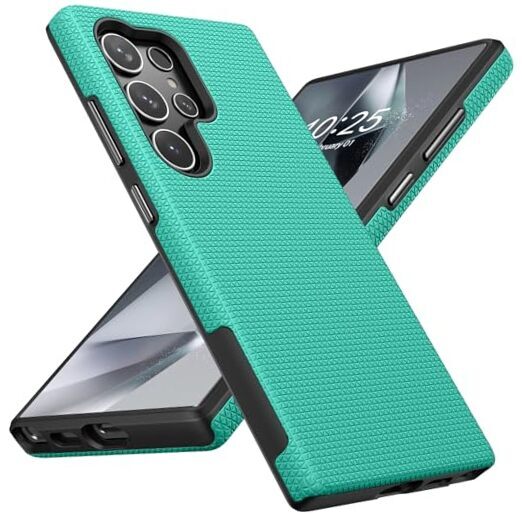 for Samsung S24 Ultra Case 2024, Military-Grade Shockproof Soft TPU Mint Green