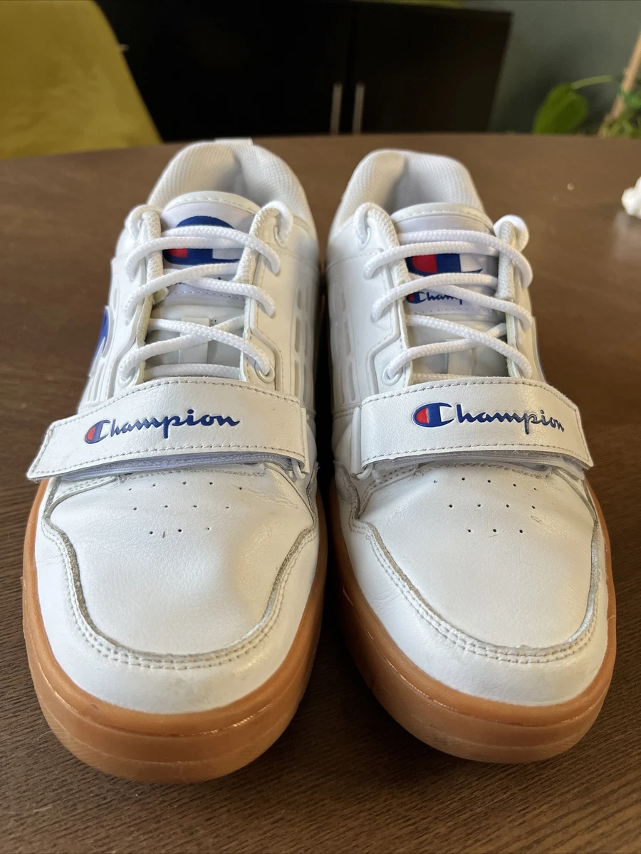 Scarpe da tennis atletiche Champion da uomo bianche taglia 10 5 gomma