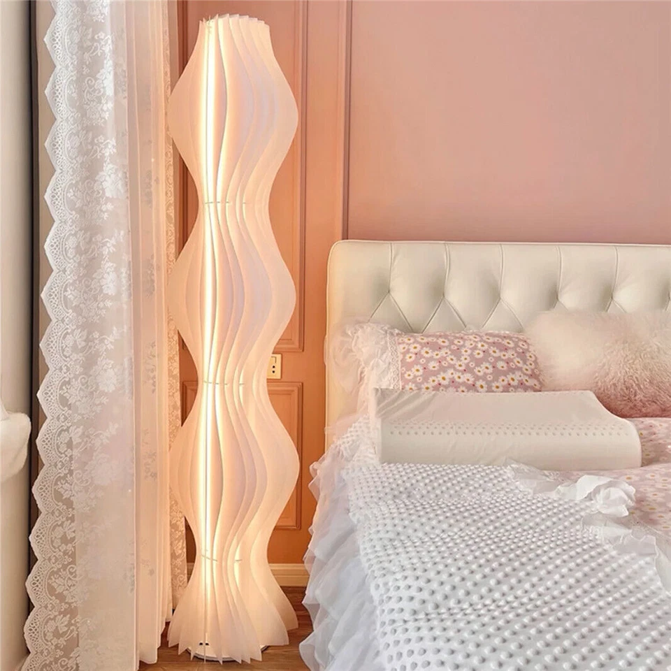 Impresionante lámpara de pie alta única lámpara de atmósfera 3 cambios de luz para sala de estar Foto 3 de 4