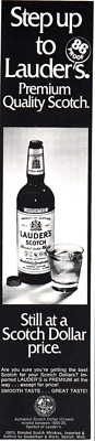 Lauder's Premium Quality Scotch Quarter Page 1972 Vintage Alcohol Print Ad