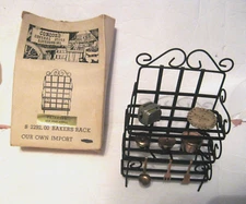 Concord Dollhouse Miniatures Metal 3 Shelf Bakers Rack w/Accessories