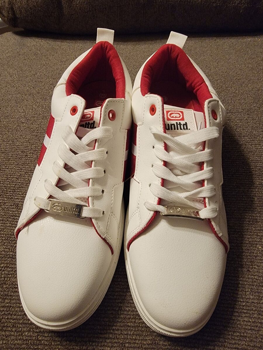 ECKO UNLTD SNEAKERS SHOES MEN'S WHITE & RED SIZE 11 STYLE ECKO UNLTD SNEAKERS SHOES MEN'S WHITE & RED SIZE 11 STYLE