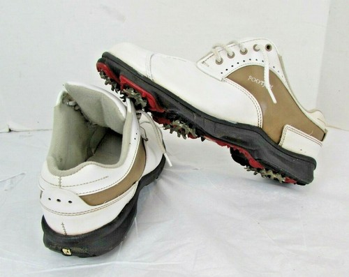 Scarpe da golf Footjoy Greenjoys bianche Oxford sella punta morbida 48377 donna 6 1/2 W - Foto 4 di 7