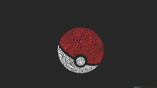 Pokemon pokmon typography minimalism simple background Pad Gaming Mat Desk