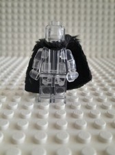 LEGO CUSTOM - BLACK - Minifigure Cape Cloth Aspect Fourrure - Style Fur