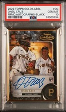 2022 Topps Gold Label Framed Oneil Cruz Black RC Auto 16/75 #FA-OC PSA10 Pop 1!