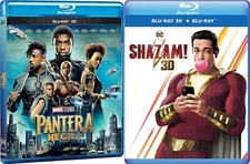 DC & Marvel Studios Superheroes in 3D - Black Panther & Shazam! [3D Blu-ray]