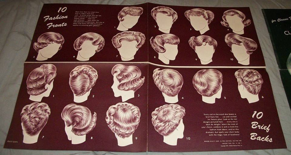 VINTAGE 50s60s MODERN STYLES VANCE MAGAZINE HAIRSTYLE ART POSTER