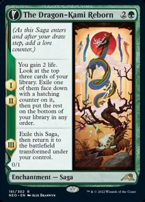 The Dragon-Kami Reborn x1 1x FOIL Kamigawa: Neon Dynasty NM MTG