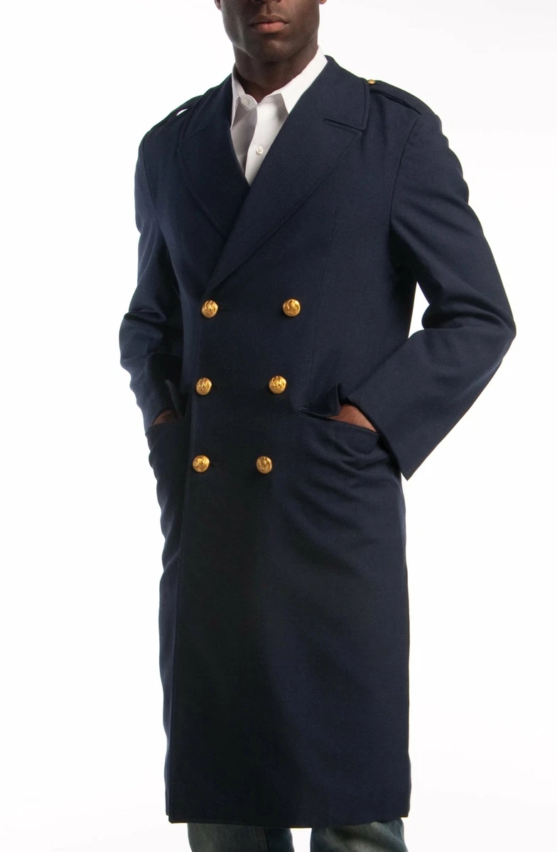 1960's AUTHENTIC MILITARY STYLE Vintage French Blue Gabardine Airforce  Overcoat | eBay