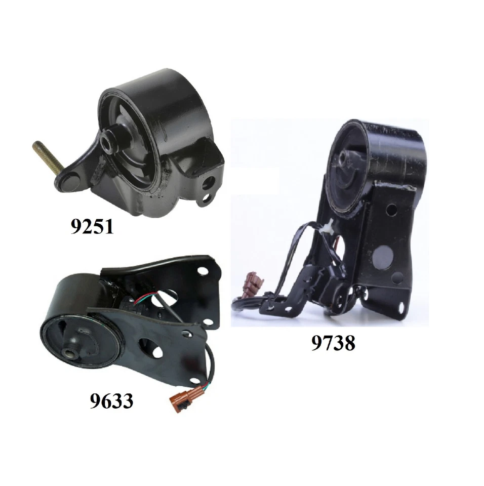 3 PIEZAS MONTAJE MOTOR DELANTERO Y TRASERO APTO PARA NISSAN MAXIMA 2000-2001 3,0 L - TRANSMISIÓN AUTOMÁTICA Foto 2 de 4