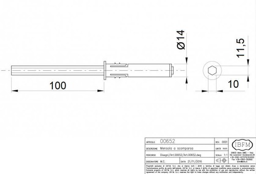 Soporte de bandeja 10x100MM Regal-Bodenträger Invisible Ménsula Oculto Acero - Imagen 2 de 6