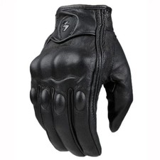 Leather Motorcycle Gloves Full Finger Protective Riding Outdoor Winter Use Glove