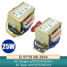 25W 25VA Power Transformer 220V to 6V 9V 12V 15V 18V 24V Output AC Single/Dual