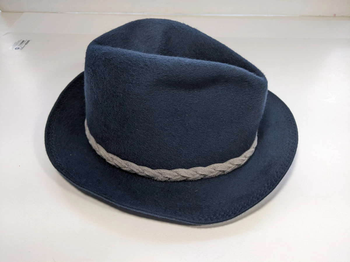 Saint Laurent Navy Wool Borsalino Hat Size 58 cm Uni Wool Cap by Borsalino --> Shop Hats, Beanies & Caps  main image 4