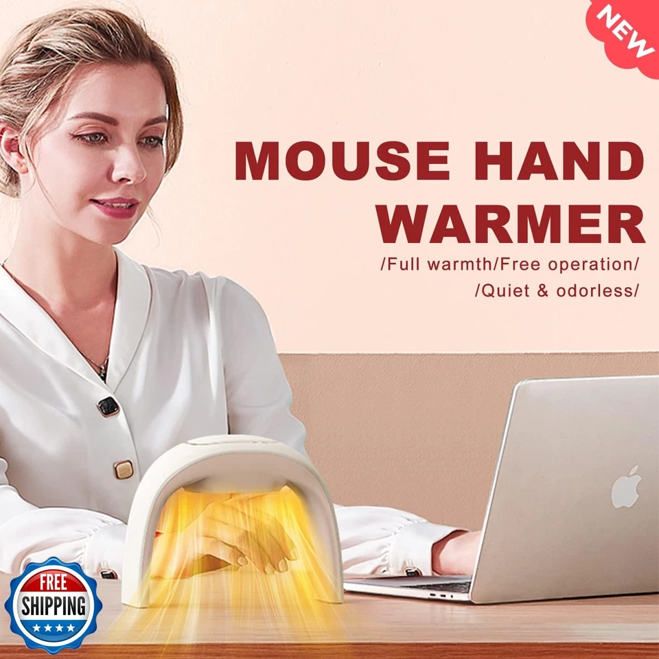 Nauttxon Heated Mouse Pad Hand Warmer Super Quiet, 110v 100w Desk Mouse Pad H - Image 2 of 4