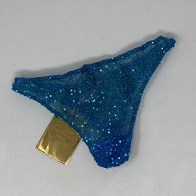 Agent Provocateur Czarina SOIREE Blue Sequin Brief AP2 Small NWT