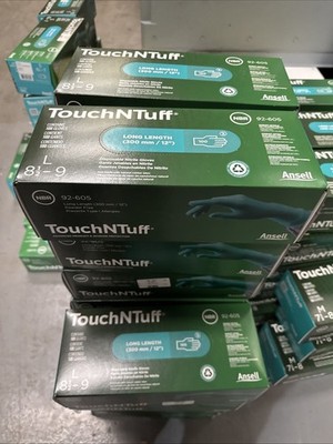 Ansell Touch N Tuff grün Nitril Einweghandschuhe 10er Box à 100 (92-605) groß