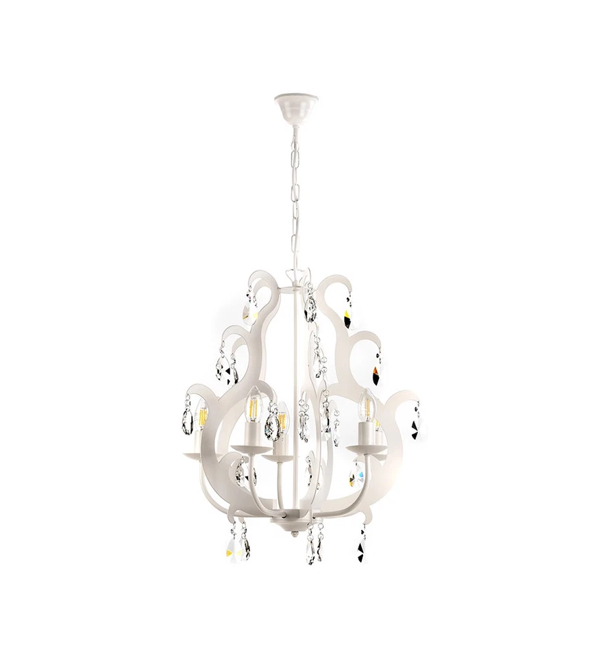 LAMPADA A SOSPENSIONE ONLI "JANE" 5 LUCI BIANCO E14