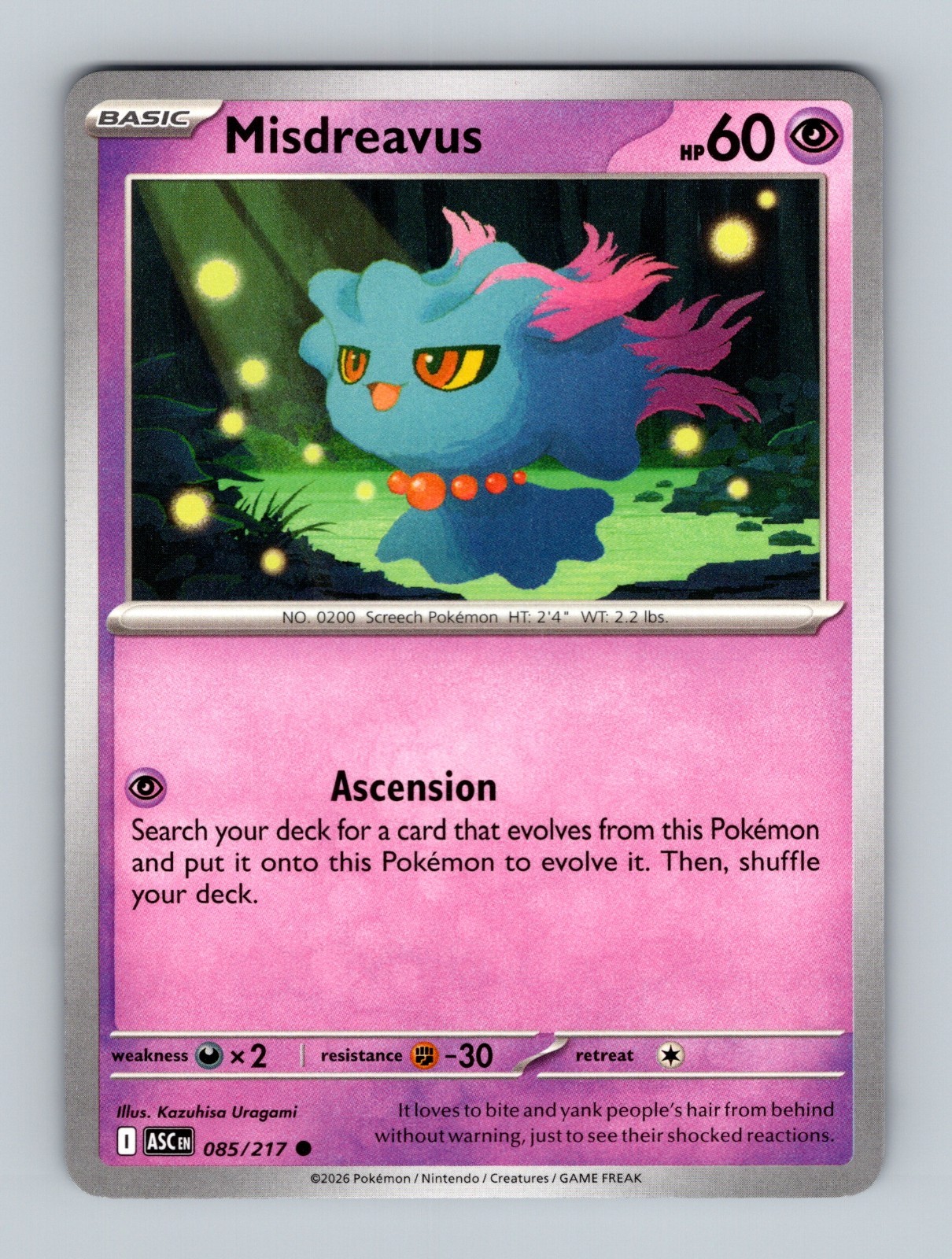 Pokemon TCG - Ascended Heroes - (ASC EN) - Misdreavus - 085/217