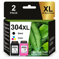 2PK 304XL Ink Cartridge for HP 304 HP ENVY 5000 5010 5030 Deskjet 2634 2633 2620