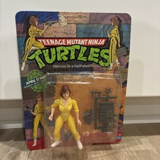 1988 TMNT April O’Neil Figure Vintage Playmates | Blue Stripe | Unpunched