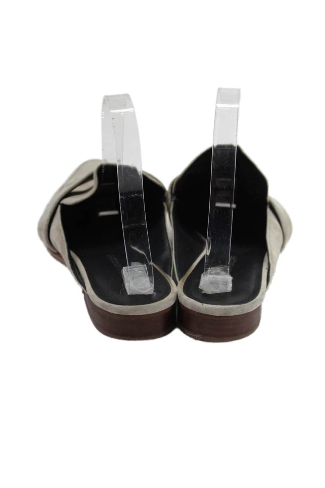 Rebecca Minkoff 女式麂皮绒尖头拖鞋平底鞋灰色 9.5M 码 — 第 3/4 张图片