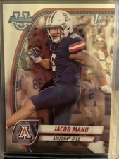 2024 Bowman University Chrome #81 Jacob Manu 1st Bowman