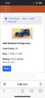 1964 Sweetule “Vintage Cars” 1925 9-LITRE RENAULT Tobacco Card #12   NM-MT — photo 3