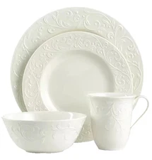 Lenox Opal Innocence Carved 4 Piece Place Setting BNIB