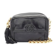 Chanel Lambskin Coco Mark Shoulder Bag Women Black One Size 523151