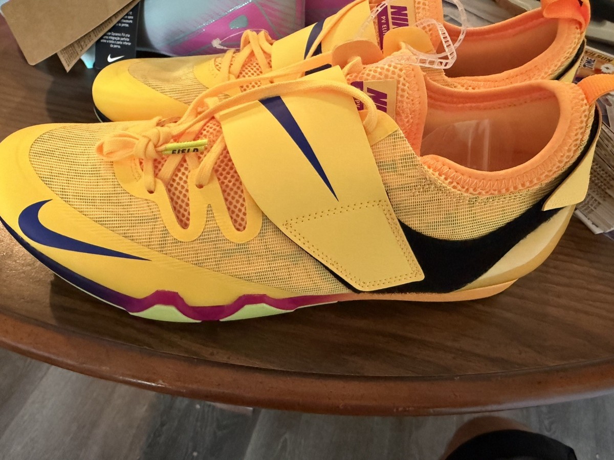 Nike Zoom Pole Vault Elite Track Citron Pulse Spikes FZ9649 
