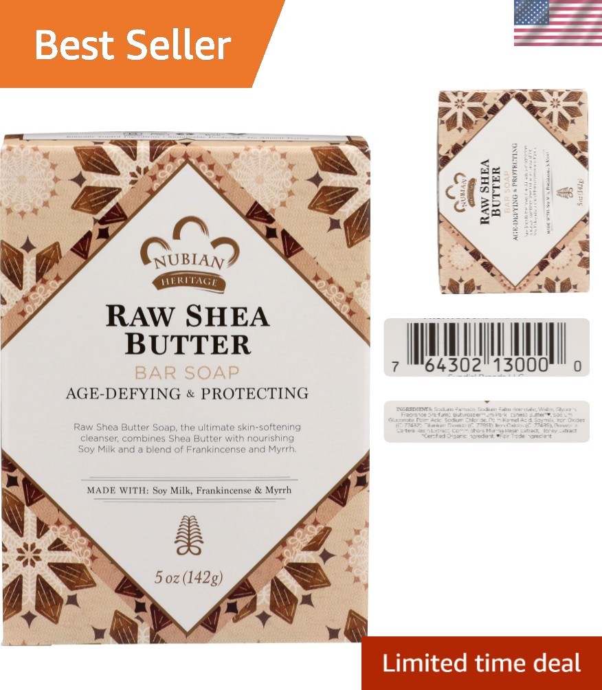 Luxurious 5 Oz Bar Soap with Raw Shea Butter, Frankincense &