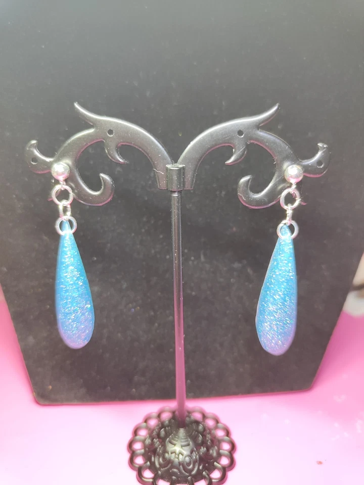 Orecchini In Resina Argento  - Immagine 4 di 4