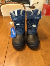 Totes Boys Size 2 Boots Blue, Black Gray NWT