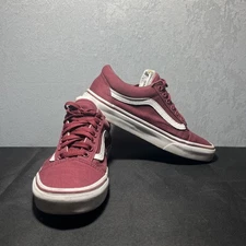 Vans Old Skool Men's Red Burgundy Jazz Stripe Skate Shoes Size 8 